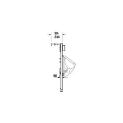 Duravit Installationselement für Urinal DuraSystem 170x500x1148mm, Ständerleichtb... DURAVIT-WD3004000000 4063382128768 (Abb. 1)