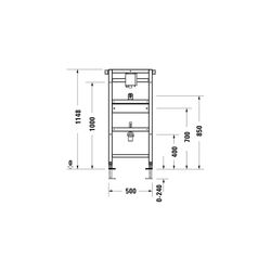 Duravit Installationselement für Urinal DuraSystem 170x500x1148mm, Ständerleichtb... DURAVIT-WD3004000000 4063382128768 (Abb. 1)