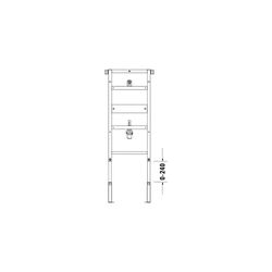 Duravit Waschtischelement, Verlängerungsset 240mm für erhöhten Bodenaufbau, Trock... DURAVIT-WD6012000000 4063382128782 (Abb. 1)