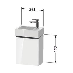 Duravit D-Neo Waschtischunterbau wandh. 222x364x440mm Natur Eiche Matt, Griff ... DURAVIT-DE4218LBD300000 4067116121537 (Abb. 1)