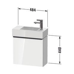Duravit D-Neo Waschtischunterbau wandhäng. 222x484x440mm Mattweiß, Griff Diam.... DURAVIT-DE4219RBD180000 4067116122275 (Abb. 1)