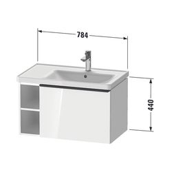 Duravit D-Neo Waschtischunterbau wandhäng. 452x784x440mm L Graphit Matt, Griff... DURAVIT-DE4257004490000 4067116125917 (Abb. 1)