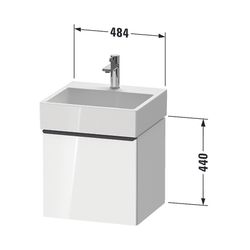 Duravit D-Neo Waschtischunterbau wandhäng. 442x484x440mm Betongrau Matt, Griff... DURAVIT-DE4270004070000 4067116125023 (Abb. 1)