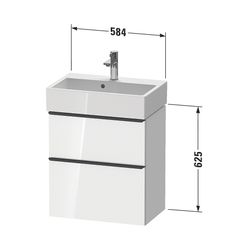 Duravit D-Neo Waschtischunterbau wandhäng. 372x584x625mm Compact Weiß Hochglan... DURAVIT-DE4329010220000 4067116154986 (Abb. 1)
