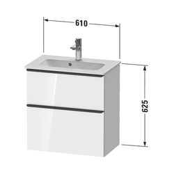 Duravit D-Neo Waschtischunterbau wandhäng. 372x610x625mm Compact Natur Eiche M... DURAVIT-DE43680BD300000 4067116120028 (Abb. 1)