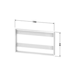 Duravit Einbau-Set aus Hochverdichtete MDF-Platte 139x1361x812mm, Mattweiß, mit Be... DURAVIT-LM992000000 4063382111562 (Abb. 1)