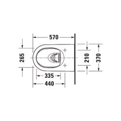 Duravit ME by Starck Wand-WC 570x370x360mm, Weiß Hochglanz, 4,5l, HygieneGlaze, Tie... DURAVIT-2579092000 4063382102195 (Abb. 1)