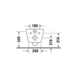 Duravit ME by Starck Wand-WC 570x370x360mm, Weiß Hochglanz, 4,5l, HygieneGlaze, Tie... DURAVIT-2579092000 4063382102195 (Abb. 1)