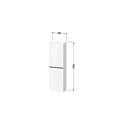 Duravit D-Neo Halbhochschrank Dekor 240x400x1320mm Eiche Mattschwarz, 1 Tür L,... DURAVIT-DE1318LBD160000 4067116124514 (Abb. 1)