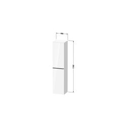 Duravit D-Neo Hochschrank Dekor 360x400x1760mm, Mattweiß, 1 Tür L, Griff Diama... DURAVIT-DE1328LBD180000 4067116124576 (Abb. 1)