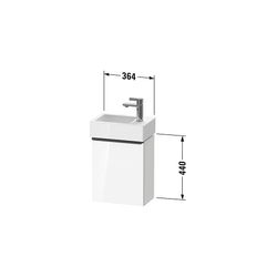 Duravit D-Neo Waschtischunterbau wandh. 222x364x440mm Natur Eiche Matt, Griff ... DURAVIT-DE4218LBD300000 4067116121537 (Abb. 1)