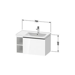 Duravit D-Neo Waschtischunterbau wandhäng. 452x784x440mm L Graphit Matt, Griff... DURAVIT-DE4257004490000 4067116125917 (Abb. 1)