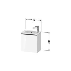 Duravit D-Neo Waschtischunterbau wandhäng. 274x410x440mm Mattweiß, Griff Diam.... DURAVIT-DE4259RBD180000 4067116121834 (Abb. 1)