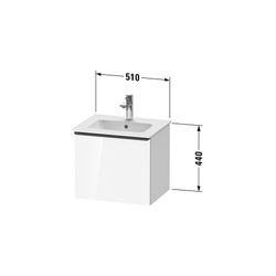 Duravit D-Neo Waschtischunterbau wandh. 402x510x440mm, Eiche Marmoriert Matt, ... DURAVIT-DE4260004550000 4067116346381 (Abb. 1)