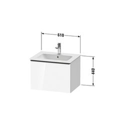 Duravit D-Neo Waschtischunterbau wandh. 462x610x440mm, Eiche Marmoriert Matt, ... DURAVIT-DE4261004550000 4067116346602 (Abb. 1)