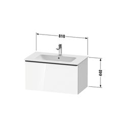 Duravit D-Neo Waschtischunterbau wandhäng. 462x810x440mm Eiche Marmoriert Matt... DURAVIT-DE42620BD550000 4067116346954 (Abb. 1)