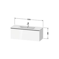 Duravit D-Neo Waschtischunterbau wandh. 462x1210x440mm, Eiche Marmoriert Matt,... DURAVIT-DE4264004550000 4067116347012 (Abb. 1)
