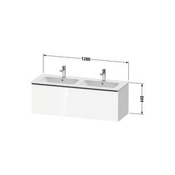 Duravit D-Neo Waschtischunterbau wandh. 462x1280x440mm, Eiche Marmoriert Matt,... DURAVIT-DE4265070550000 4067116347098 (Abb. 1)