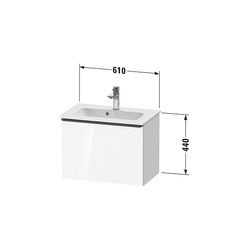 Duravit D-Neo Waschtischunterbau wandh. 372x610x440mm, Compact Eiche Mar. Matt... DURAVIT-DE4268010550000 4067116347135 (Abb. 1)