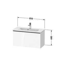 Duravit D-Neo Waschtischunterbau wandh. 372x810x440mm, Compact Natur Eiche Mat... DURAVIT-DE4269004300000 4067116126860 (Abb. 1)