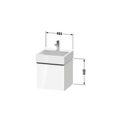 Duravit D-Neo Waschtischunterbau wandhäng. 442x484x440mm Betongrau Matt, Griff... DURAVIT-DE4270004070000 4067116125023 (Abb. 1)
