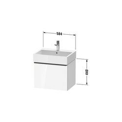 Duravit D-Neo Waschtischunterbau wandh. 442x584x440mm, Betongrau Matt, Griff D... DURAVIT-DE42710BD070000 4067116115918 (Abb. 1)