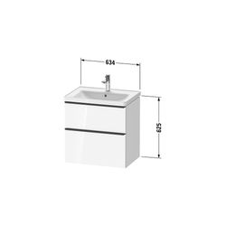 Duravit D-Neo Waschtischunterbau wandhäng. 452x634x625mm Eiche Marmoriert Matt... DURAVIT-DE4354034550000 4067116347906 (Abb. 1)
