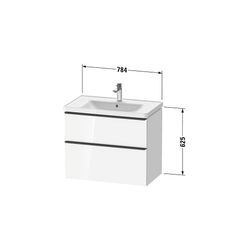 Duravit D-Neo Waschtischunterbau wandhäng. 452x784x625mm Eiche Marmoriert Matt... DURAVIT-DE4355010550000 4067116347944 (Abb. 1)