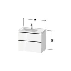 Duravit D-Neo Waschtischunterbau wandhäng. 452x784x625mm Eiche Marmoriert Matt... DURAVIT-DE4357010550000 4067116348040 (Abb. 1)