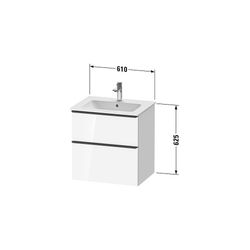 Duravit D-Neo Waschtischunterbau wandh. 462x610x625mm Eiche Marmoriert Matt, G... DURAVIT-DE4361010550000 4067116348279 (Abb. 1)