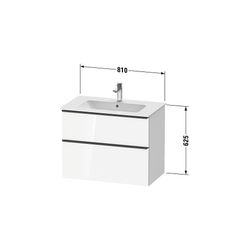 Duravit D-Neo Waschtischunterbau wandhäng. 462x810x625mm Eiche Marmoriert Matt... DURAVIT-DE4362010550000 4067116348347 (Abb. 1)