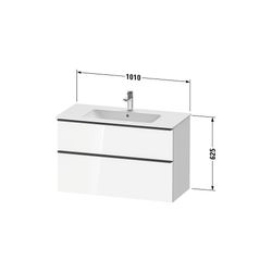 Duravit D-Neo Waschtischunterbau wandhäng. 462x1010x625mm Eiche Marmoriert Mat... DURAVIT-DE43630BD550000 4067116348439 (Abb. 1)