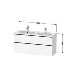 Duravit D-Neo Waschtischunterbau wandhäng. 462x1280x625mm Eiche Marmoriert Mat... DURAVIT-DE43650BD550000 4067116348545 (Abb. 1)