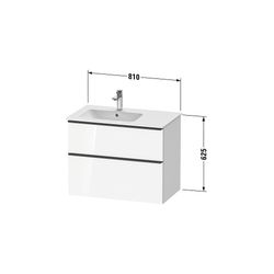Duravit D-Neo Waschtischunterbau wandhäng. 462x810x625mm Eiche Marmoriert Matt... DURAVIT-DE4366034550000 4067116348576 (Abb. 1)