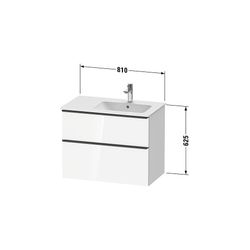 Duravit D-Neo Waschtischunterbau wandhäng. 462x810x625mm Eiche Marmoriert Matt... DURAVIT-DE4367004550000 4067116348590 (Abb. 1)