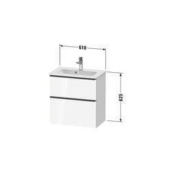 Duravit D-Neo Waschtischunterbau wandhäng. 372x610x625mm Compact Natur Eiche M... DURAVIT-DE43680BD300000 4067116120028 (Abb. 1)