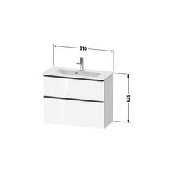 Duravit D-Neo Waschtischunterbau wandh. 372x810x625mm Compact Weiß Hochglanz, ... DURAVIT-DE4369004220000 4067116129243 (Abb. 1)