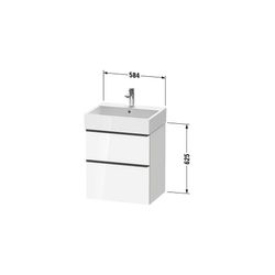 Duravit D-Neo Waschtischunterbau wandh. 442x584x625mm Eiche Marmoriert Matt, G... DURAVIT-DE43710BD550000 4067116348835 (Abb. 1)