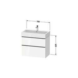 Duravit D-Neo Waschtischunterbau wandh. 442x784x625mm Eiche Marmoriert Matt, G... DURAVIT-DE4373010550000 4067116348903 (Abb. 1)