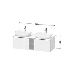 Duravit D-Neo Konsolenwaschtischunterbau wandh. 550x1400x459mm, B, Nusb.dunkel... DURAVIT-DE4950B04210000 4067116131529 (Abb. 1)