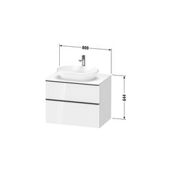 Duravit D-Neo Konsolenwaschtischunterbau wandh 550x800x664mm Eiche Marmoriert ... DURAVIT-DE49670BD550000 4067116349986 (Abb. 1)