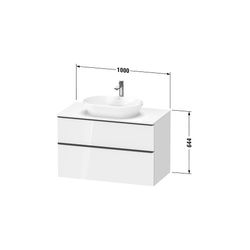 Duravit D-Neo Konsolenwaschtischunterbau wandh 550x1000x664mm Eiche Mattschwar... DURAVIT-DE4968034160000 4067116139525 (Abb. 1)