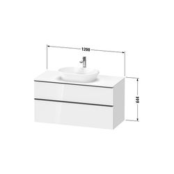 Duravit D-Neo Konsolenwaschtischunterbau wandh 550x1200x664mm Eiche Marmoriert... DURAVIT-DE4969004550000 4067116350043 (Abb. 1)