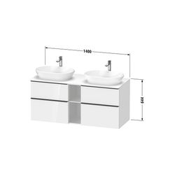 Duravit D-Neo Konsolenwaschtischunterbau wandh 550x1400x664mm R, Nusb.Matt mit... DURAVIT-DE4970R70790000 4067116150438 (Abb. 1)