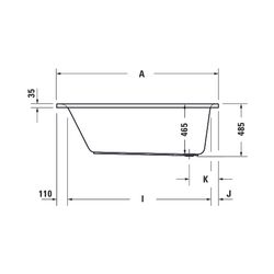 Duravit D-Neo Whirlwanne Rechteckig, Einbau, 700x1700x485mm, Jet Project, 1 Rü... DURAVIT-760478000JP1000 4063382135643 (Abb. 1)