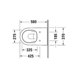 Duravit D-Neo Stand WC 580x370x400mm, Weiß Hochglanz, HygieneGlaze, Back to wall, 4... DURAVIT-2003092000 4063382016751 (Abb. 1)