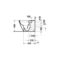 Duravit D-Neo Stand WC 580x370x400mm, Weiß Hochglanz, HygieneGlaze, Back to wall, 4... DURAVIT-2003092000 4063382016751 (Abb. 1)