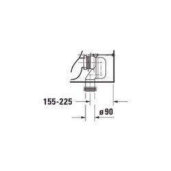 Duravit D-Neo Stand WC für Kombination 650x370x415mm, Weiß Hochglanz, 4/2l, Tiefspü... DURAVIT-2002090000 4063382016065 (Abb. 1)