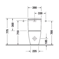 Duravit D-Neo Stand WC für Kombination 650x370x415mm, Weiß Hochglanz, 4/2l, Tiefspü... DURAVIT-2002090000 4063382016065 (Abb. 1)