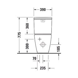 Duravit D-Neo Stand WC für Kombination 650x370x415mm, Weiß Hochglanz, 4/2l, Tiefspü... DURAVIT-2002090000 4063382016065 (Abb. 1)
